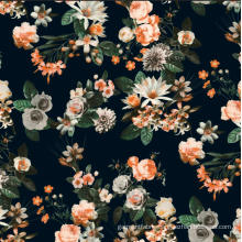 New Flower Design Printed Woven Garment Fabric